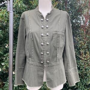 Heat Wave Vintage Military Jacket Khaki Boho Women’s Large Extra Large Outwrwear